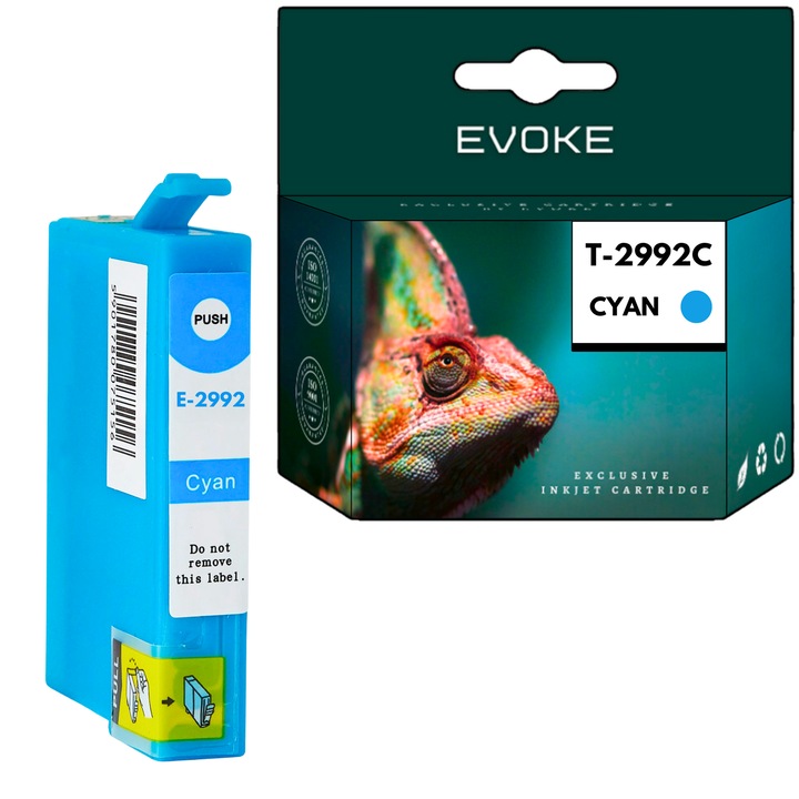 Cartus cerneala imprimanta pentru Epson 2992 cyan, 14 ml, 980 pagini, CT29924010 / T2992, compatibil cu XP235 XP245 XP332 XP335 XP342 XP432 XP435