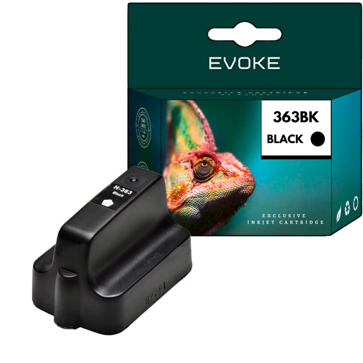 Cartus cerneala imprimanta pentru HP 363B negru, 20 ml, 1000 pagini, C8721EE, compatibil cu Photosmart 3210 3213 3214 3310