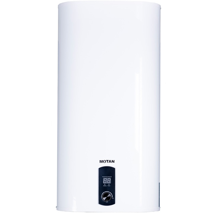 Електрически бойлер Motan BE80L2KW-S, Slim, 2000W, 72 л, LCD екран, Вертикален/хоризонтален монтаж, Защита от прегряване/свръхналягане, Енергиен клас B