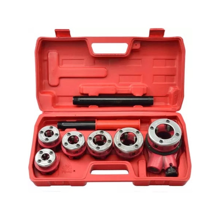 Trusa filiera pentru tevi, 6 piese, 1/2", 3/4", 1", 11/4", 11/2", 2"