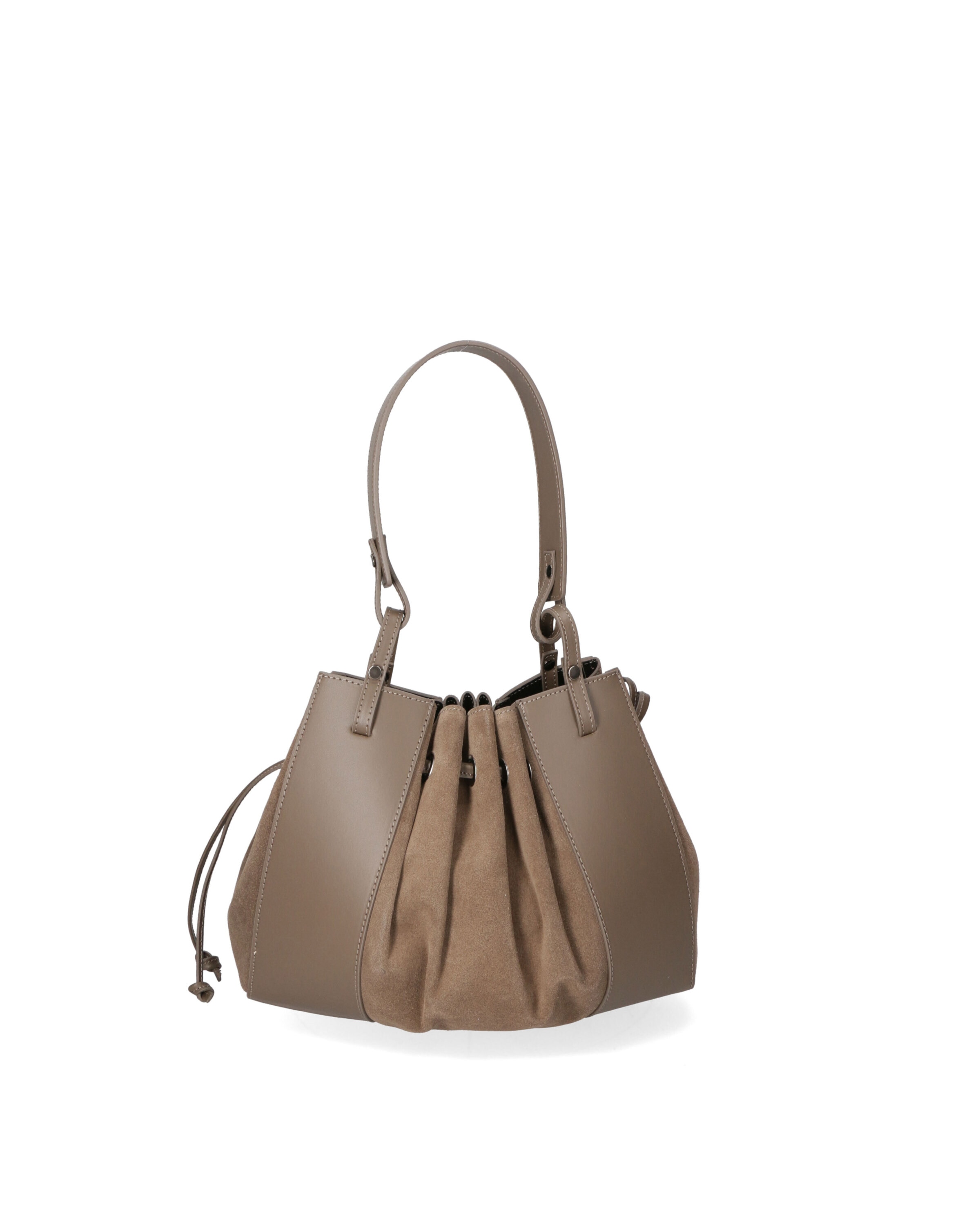 Chiara Ferretti, Geanta bucket din piele si piele intoarsa, Maro Chiara Ferretti, Geanta bucket din piele si piele intoarsa, Maro
