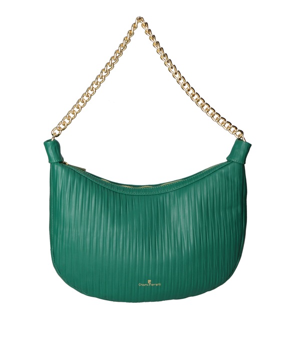 Chiara Ferretti, Geanta din piele cu bareta de umar, Verde inchis