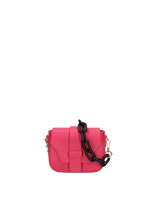 Chiara Ferretti, Geanta crossbody din piele cu maner din lant, Fucsia