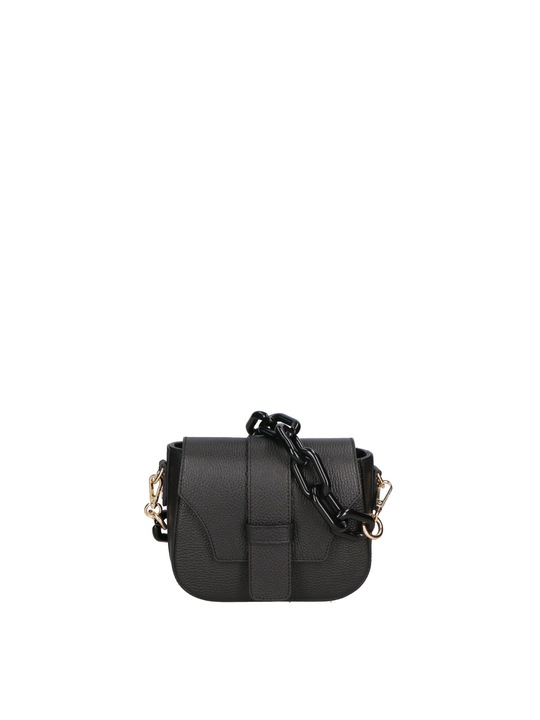 Chiara Ferretti, Geanta crossbody din piele cu maner din lant, Negru