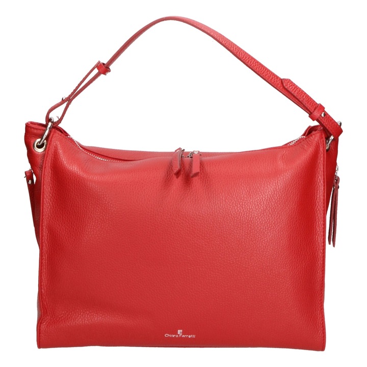 Chiara Ferretti, Geanta din piele cu maner si bareta detasabila, Rosu deschis