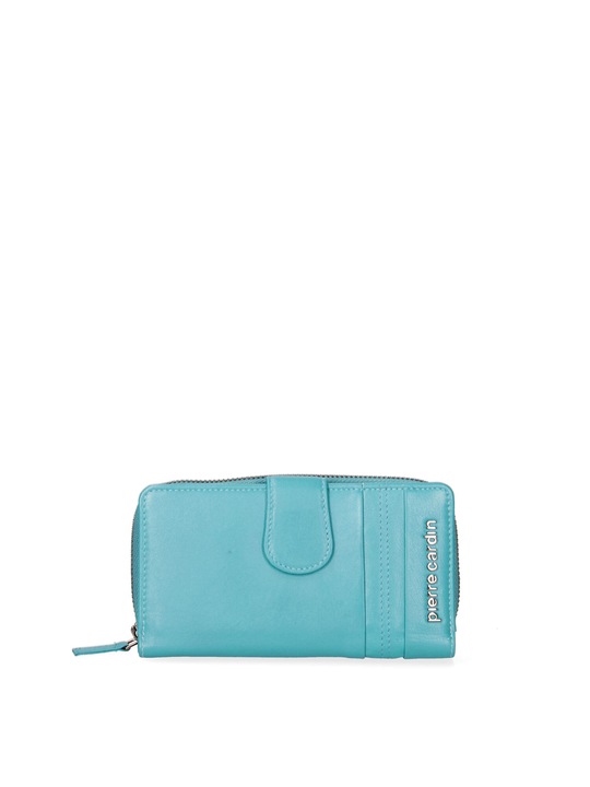 Pierre Cardin, Кожен портфейл с лого, Тюркоаз