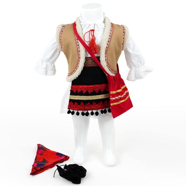 Costum Botez "Marioara" - port Traditional Romanesc - 57-62 CM