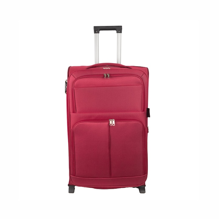 Куфар Naimeed D5977, 2 колела, текстил, кодова брава, червен, 35,5x26x52 см