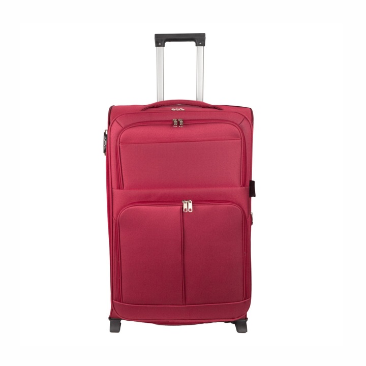 Куфар Naimeed D5977, 2 колела, текстил, кодова брава, червен, 40x28x63 см