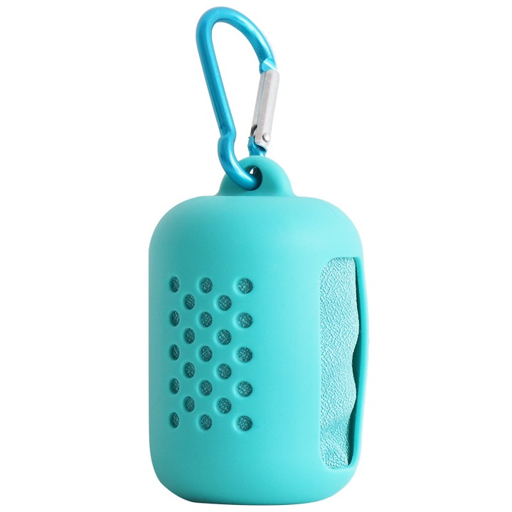 Prosop Fitness, Microfibra, Absorbtie Rapida, Efect Racoritor, turcoaz, 30x80cm