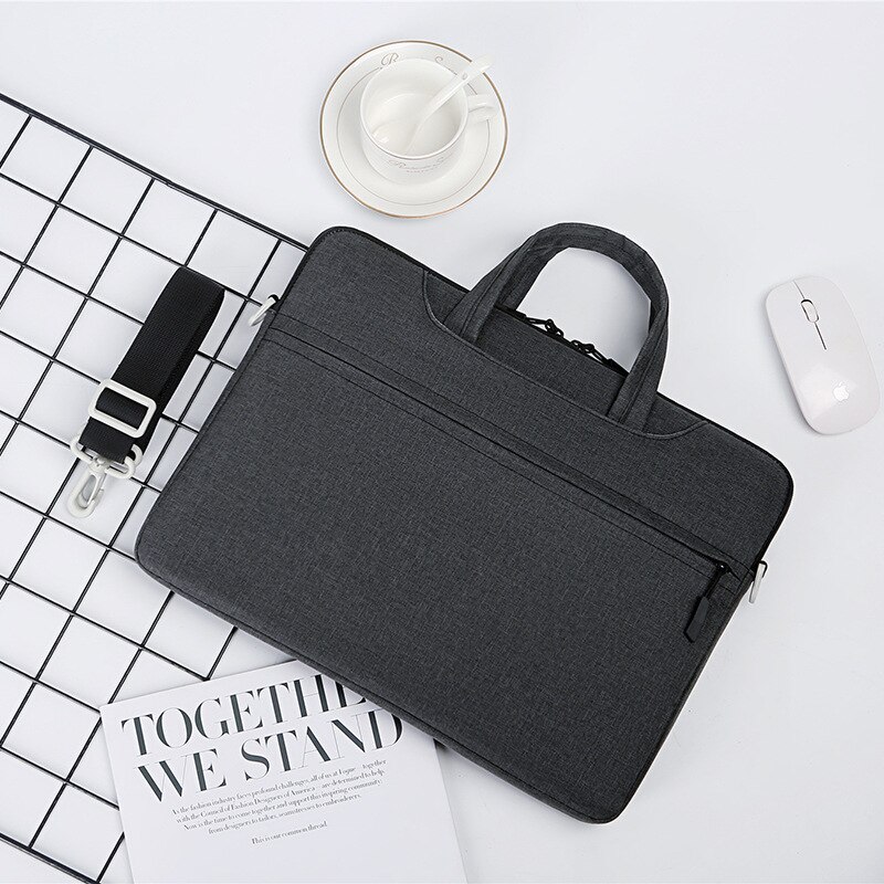 Geanta laptop HIDARLING, poliester, rezistenta la apa, negru, 15.6 inch