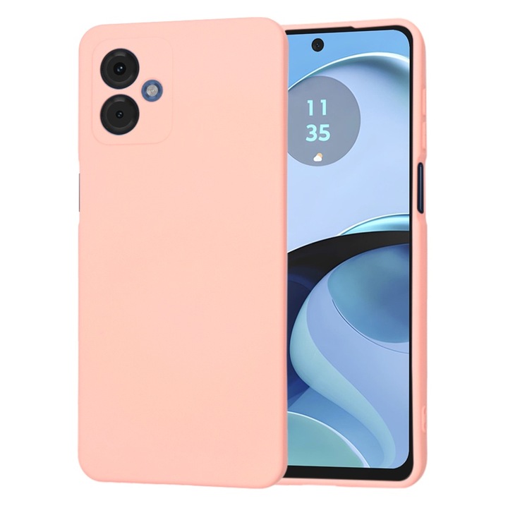 Motorola Moto G14 védőtok, Cipsir Safe, SoftFlex, I27, szilikon, krétapor rózsaszín