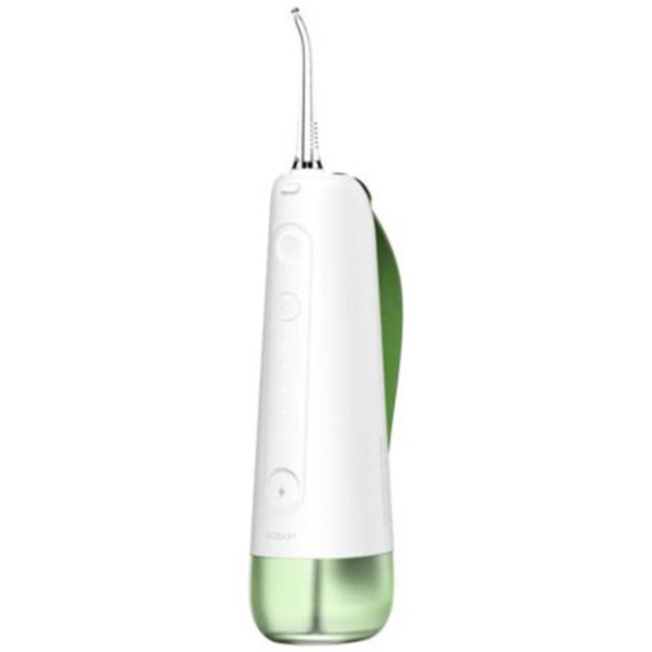 Portable oral irrigator Oclean W10 C02000051, 1400 pulsations/minute, 5 programs, 4 nozzles, 200 ml, alb/verde