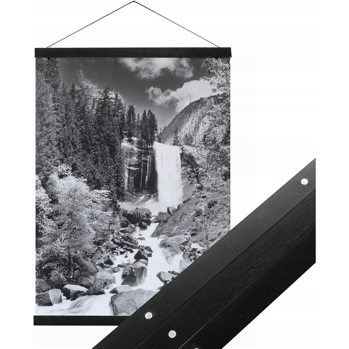 Rama foto magnetica LUKAA, lemn, negru, 30.5cm