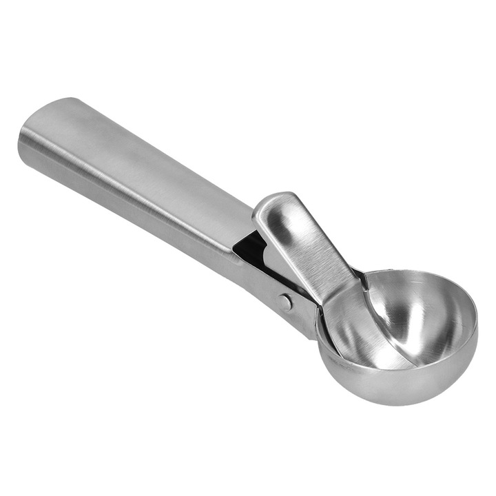 Lingura pentru inghetata, inox, 5.7x19cm, argintiu