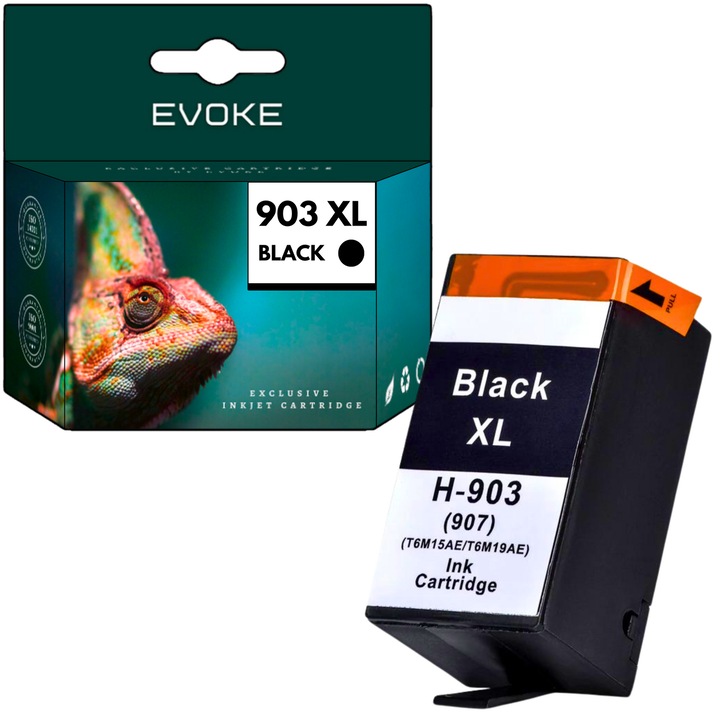 HP 903XB nyomtató tintapatron fekete, 50 ml, 1910 oldal, T6M15AE / 903XL, kompatibilis az officejet 6900 6950 6960 6970 6975 6860 készülékkel