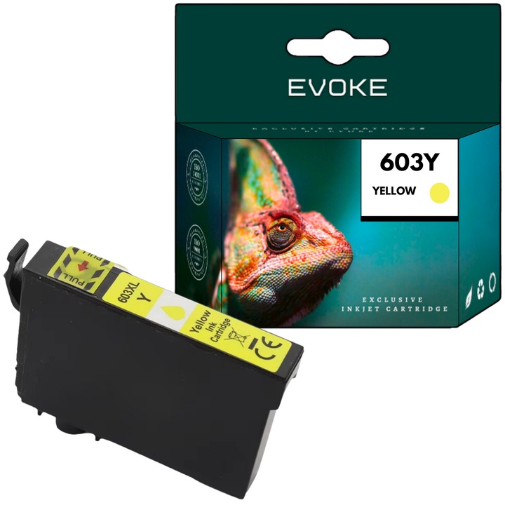 Cartus cerneala imprimanta pentru Epson 603XY galben, 12 ml, 1050 pagini, C13T03A44010, compatibil cu XP-3100 XP-3150 XP-3155 XP-2100 XP-2150 XP-2155