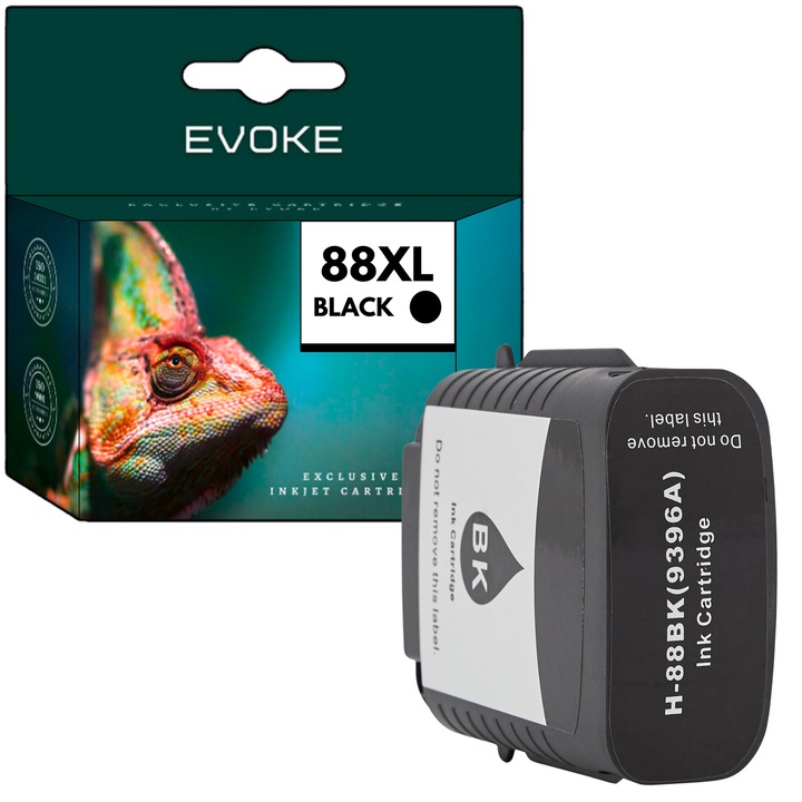 Nyomtató tintapatron HP 88XB fekete, 80 ml, 3190 oldal, C9396AE, kompatibilis a következő készülékkel: K5400 K5400dn K5400dtn K550 K550dtwn K8600 K8600dn
