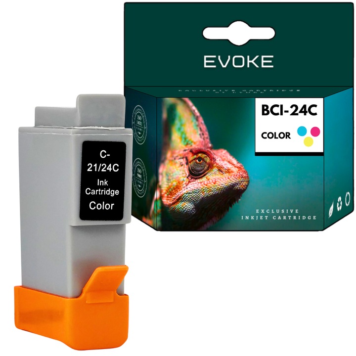 Canon 24C трицветна касета с мастило за принтер, 12.3 ml, 320 страници, 0955A002 / 6882A002 / BCI24C, съвместима с I250 I350 I450