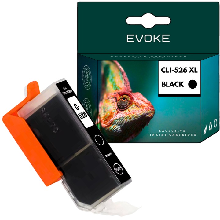 Canon 526B nyomtató tintapatron fekete, 10, 5 ml, 580 oldal, 4540B001 / CLI526BK, kompatibilis a PIXMA IP4850 IP4950 IP4950 IP4950 MG5150 MG5350 MG5250 nyomtatóval