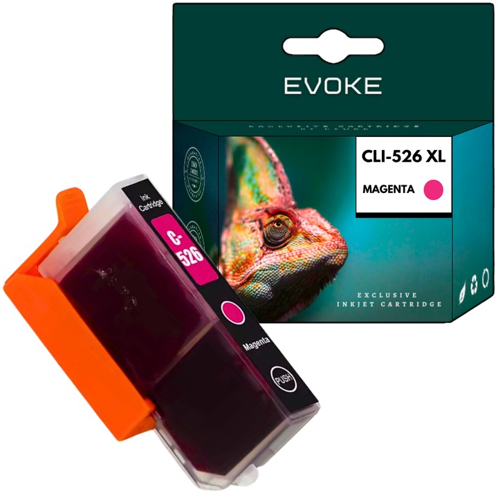 Canon 526M magenta tintapatron, 10, 5 ml, 580 oldal, 4542B001 / CLI526M, kompatibilis a PIXMA IP4850 IP4950 IP4950 IP4950 MG5150 MG5350 MG5250 készülékkel