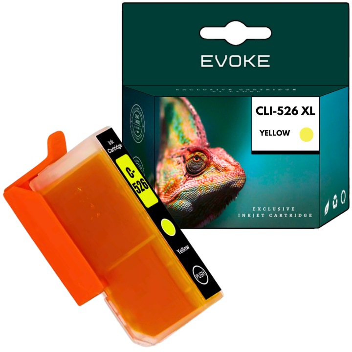 Canon 526Y nyomtató tintapatron sárga, 10, 5 ml, 580 oldal, 4543B001 / CLI526Y, kompatibilis a PIXMA IP4850 IP4950 IP4950 IP4950 MG5150 MG5350 MG5250 nyomtatóval