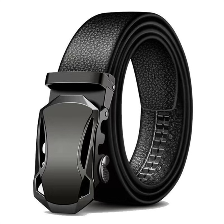 Curea barbateasca din piele ecologica, negru, 120x4cm