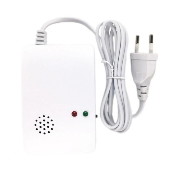 Detector de fum, Senzor electrochimic, Alarma sonora, Smart, Alb, Set