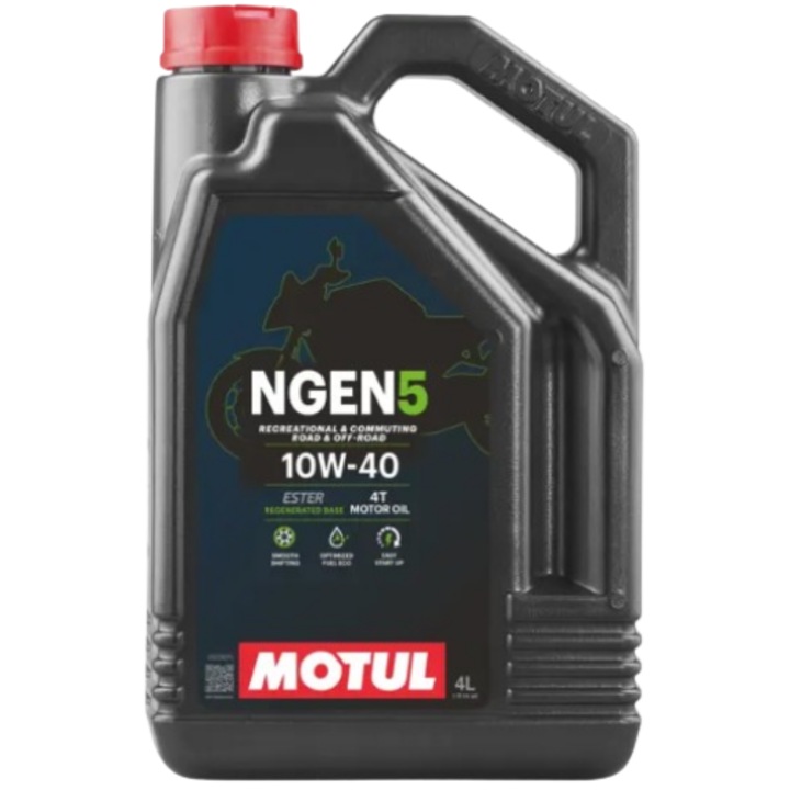 Ulei motor moto MOTUL NGEN 5 10W40 4T, volum 4 litri, sintetic