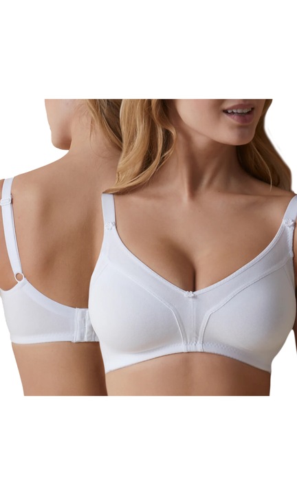 Sutien Push Up, Selene, Blanca, Material Foarte Fin Si Placut La Atingere, Bretele Reglabile, Cupe Confortabile Moi, Sustinere Sporita, Material Respirabil, 89% Poliamida, 11% Elastan, Alb