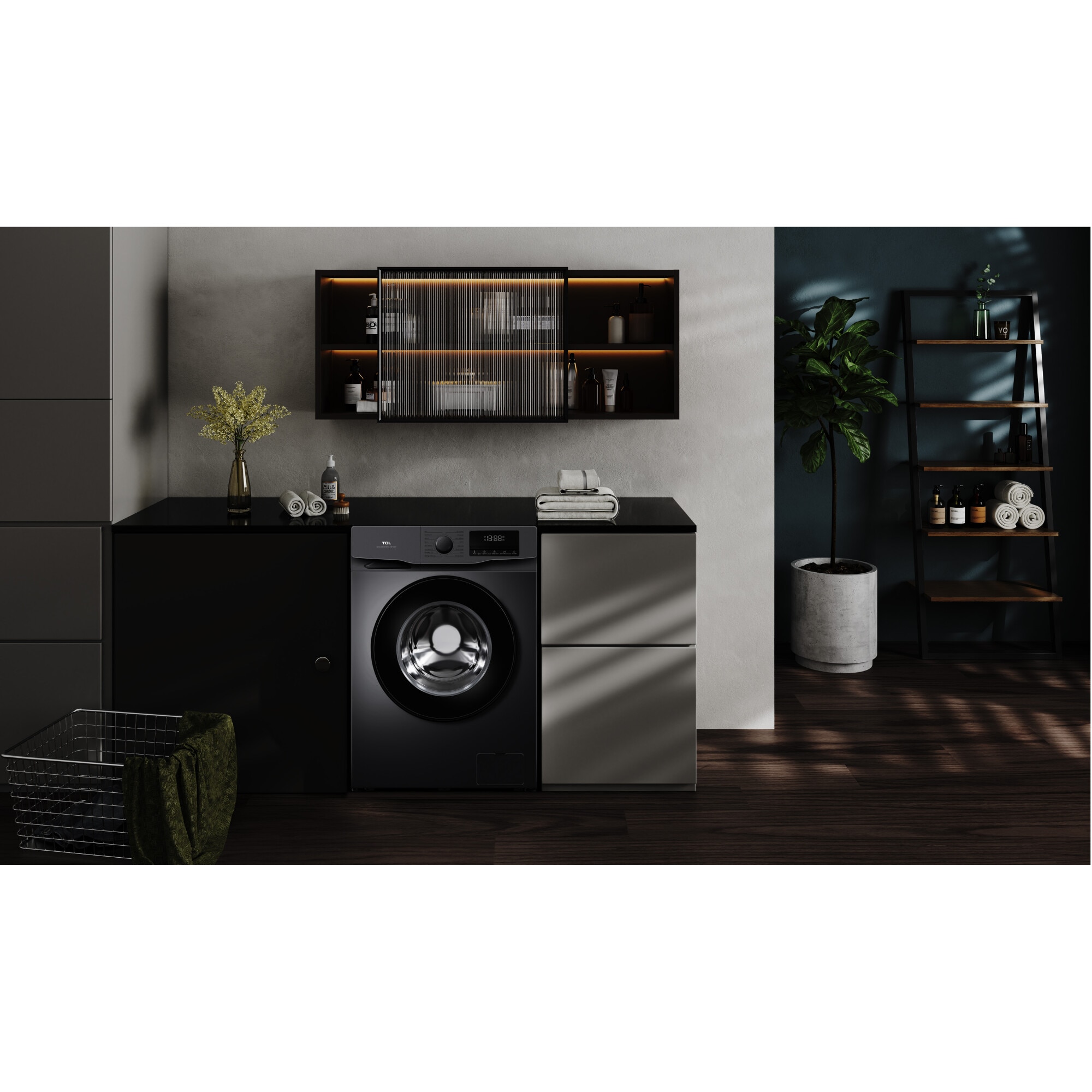 Masina de spalat rufe TCL FF0612SB1, 6 kg, 1200 RPM, Clasa B, BLDC Inverter Motor, Steam Wash, Drum Clean, 24 Hour Delay, Honeycomb Drum, Quick Wash 18 min, Add Garment, 16 Programe, Argintiu