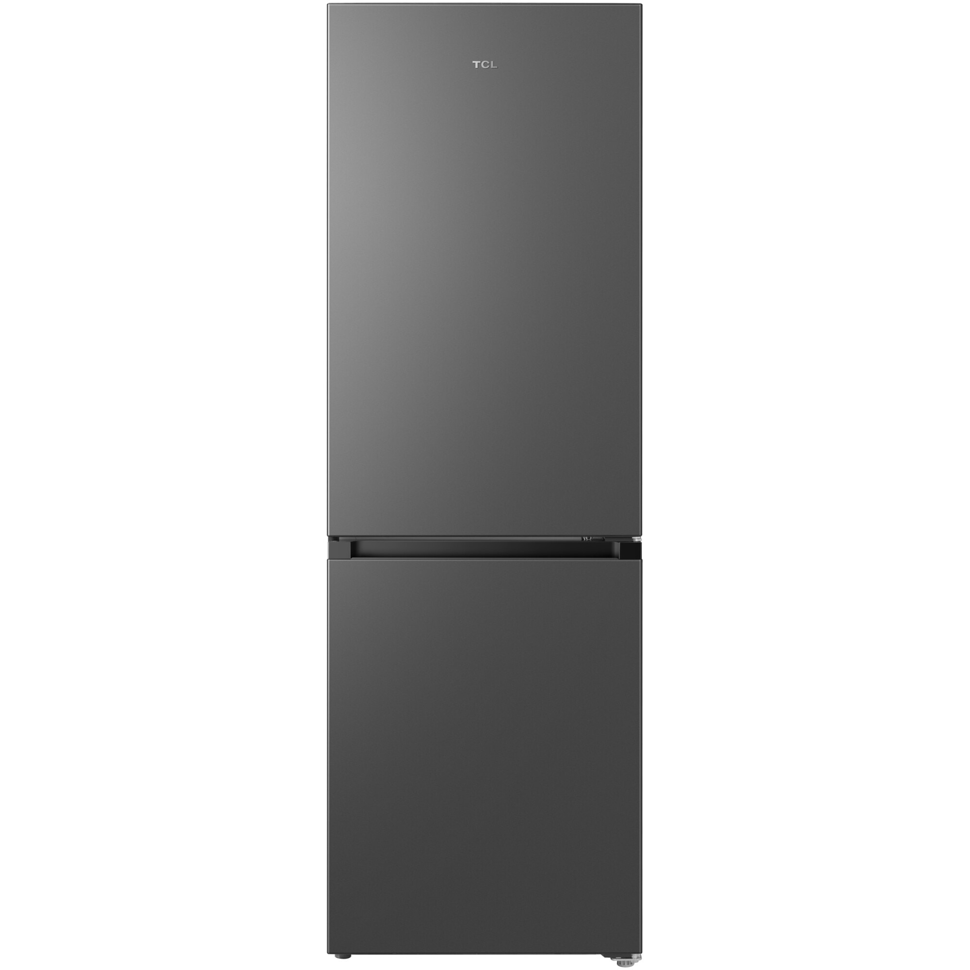 Combina frigorifica TCL RF340BSE0, 340L, Total No Frost, Compresor Inverter, T-Fresh, Multi-air flow, Power Cool, Power Freeze, Usa reversibila, Maner retras, Iluminare LED, Clasa