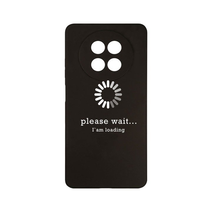 Силиконов калъф BestCase за Realme 12 5G, Please wait..., Camera Protection, Black c-B 37