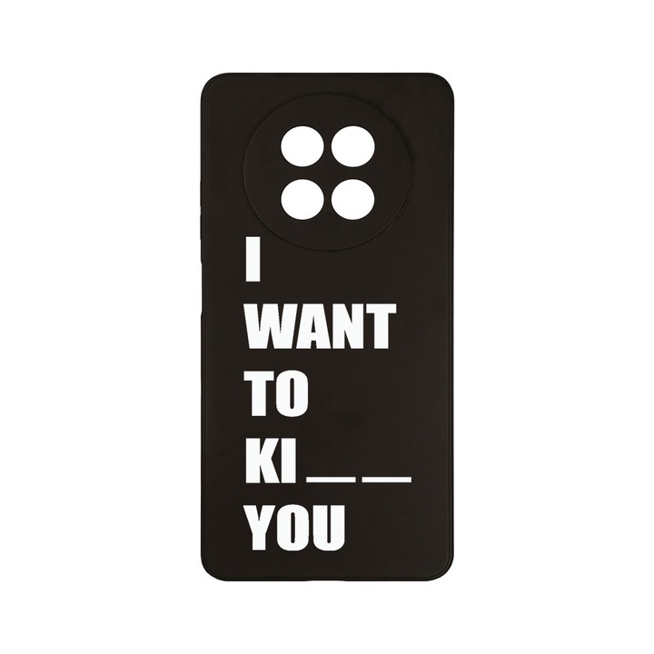 Силиконов калъф BestCase за Realme 12 5G, I Want To..., Camera Protection, Black c-B 183
