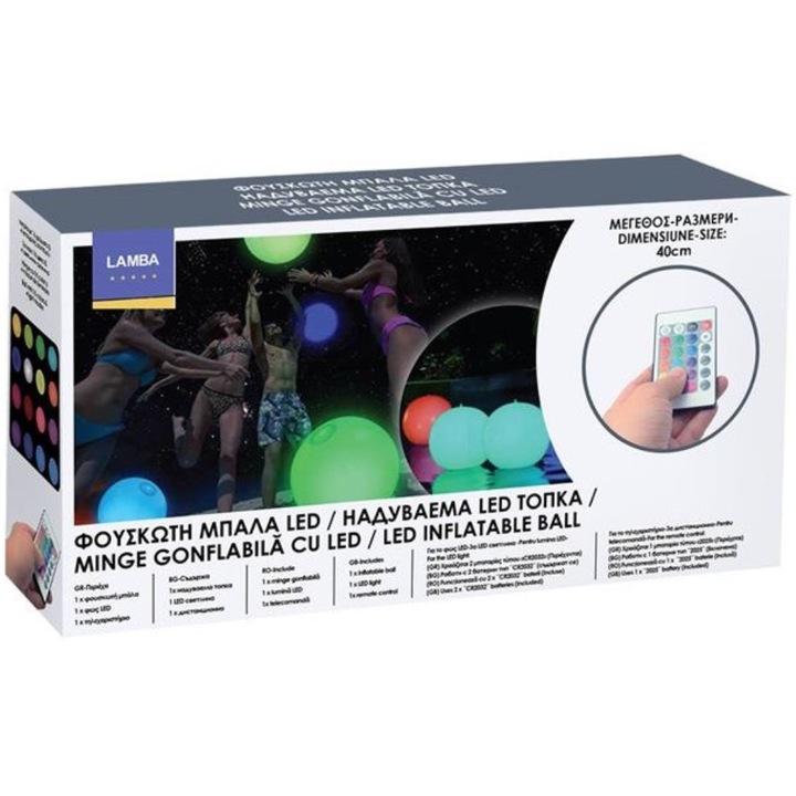 LED-es felfújható léggömb távirányítóval