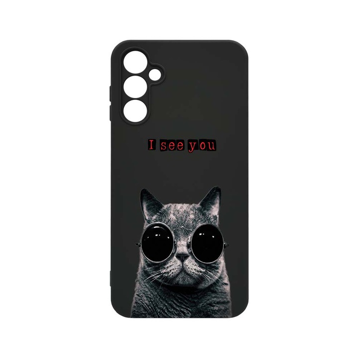 BestCase® Husa Slim SIlicon 0.8MM, Compatibila Cu Samsung Galaxy S24 FE, I See You, Protectie Camera, Rezistenta la uzura, c-B 9