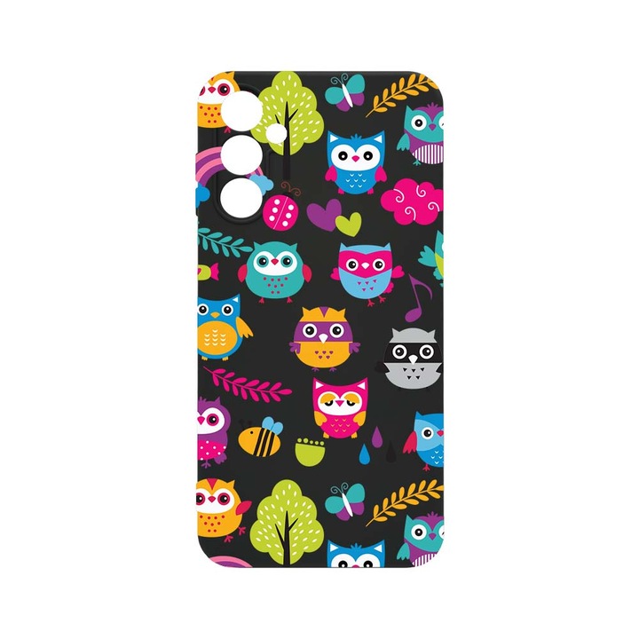 BestCase® Husa Slim SIlicon 0.8MM, Compatibila Cu Samsung Galaxy S24 FE, Owl, Protectie Camera, Rezistenta la uzura, c-B 43