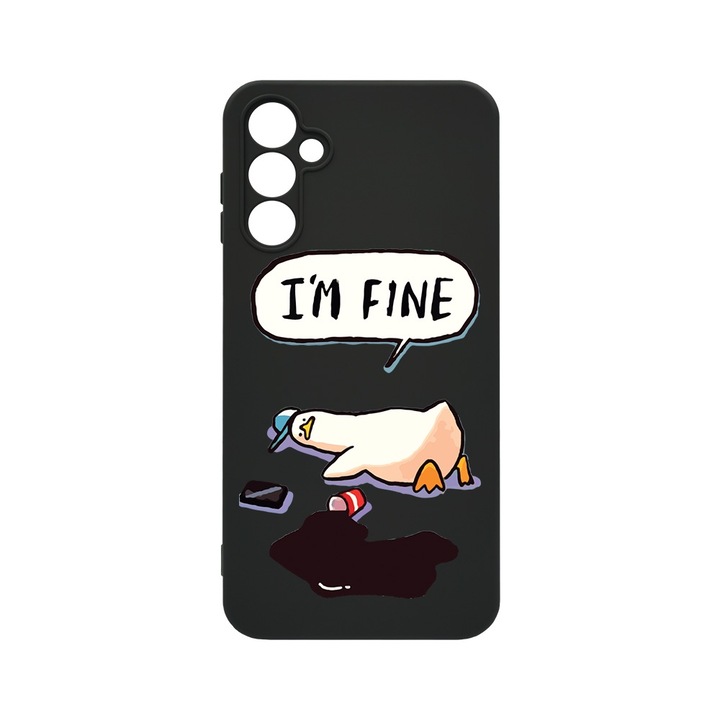 BestCase® Husa Slim SIlicon 0.8MM, Compatibila Cu Samsung Galaxy S24 FE, Duck Life - I'm Fine, Protectie Camera, Rezistenta la uzura, c-B 963