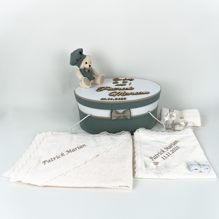 Trusou Botez "Ursulet Bleu cu Coroana" cu Lumanare