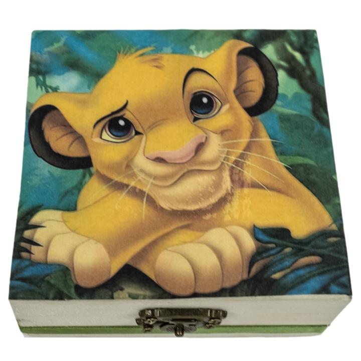 Cutie Prima Baita cu Nasii "Simba", model Regele Junglei, pentru Baieti, culoare Verde, marca LoreBebe ®