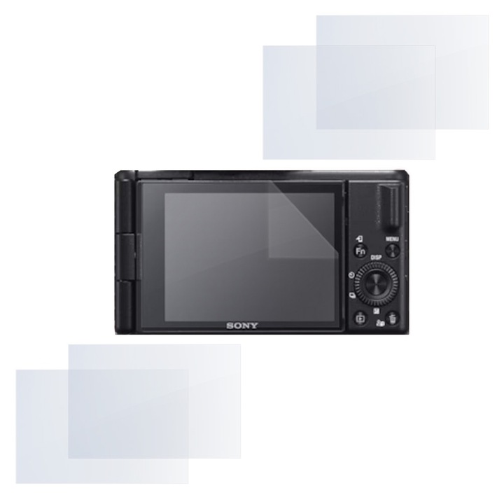Set protectie compatibil cu Sony ZV-1, COMANDO Focus Shield, 4 Folii de Silicon Rezistente pentru Ecran, Anti-Reflexie, Anti-zgarieturi, Proprietati Regenerabile, Protectie Anti-Amprente, Aplicare usoara, Transparent