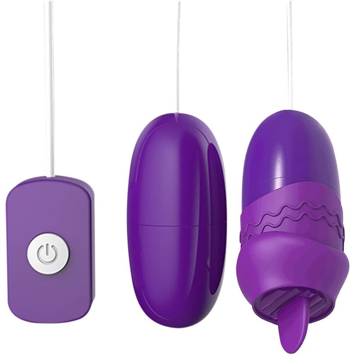 Вибратор и дилдо 2 в 1, Качествен силикон, Водоустойчив, Лилав, 5 см
