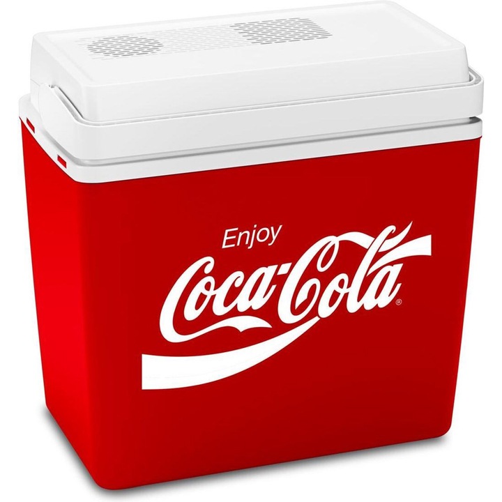 Термоелектрическа кутия Mobicool, MM 24 Logo Coca-Cola, 21 л, 12V, 2.5 кг, Червен/Бял