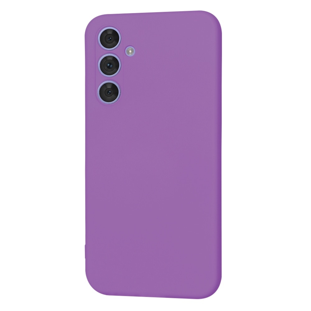 Husa pentru Samsung Galaxy A54, interior microfibra, Soft Flex Silicone, Purple