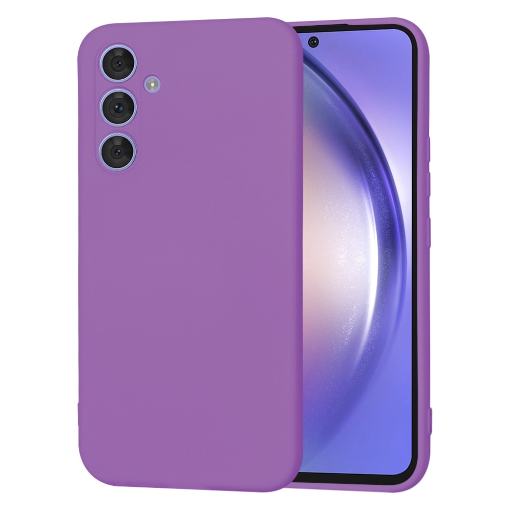 Husa pentru Samsung Galaxy A54, interior microfibra, Soft Flex Silicone, Purple
