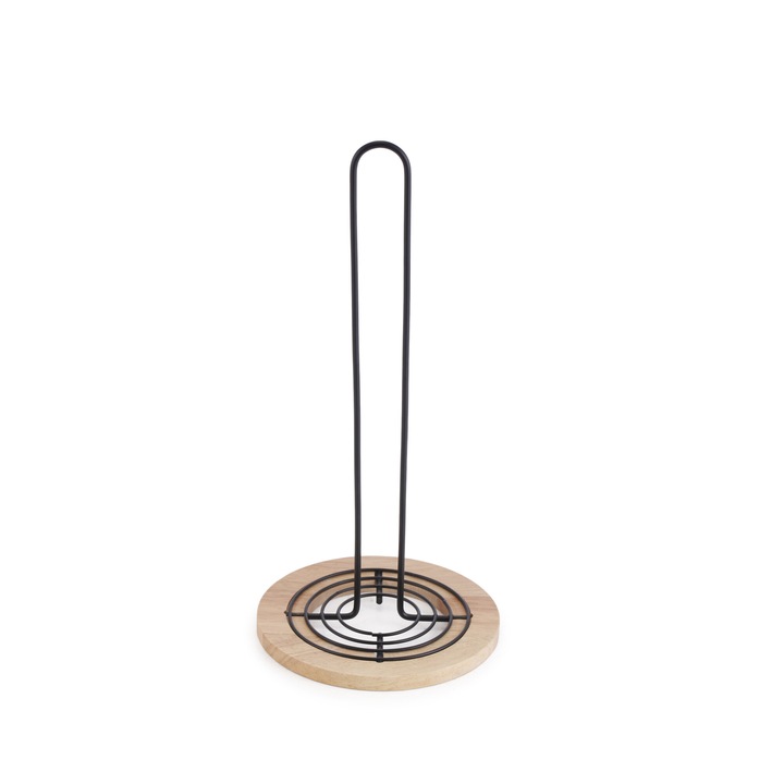 Салфетник, Allesken, метал/дърво, 15x31 см, черен