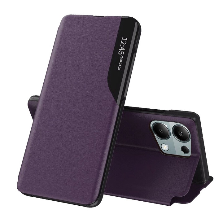 fixGuard eFold sorozatú tok Xiaomi Redmi Note 13 Pro 4G / Poco M6 Pro 4G telefonhoz - lila