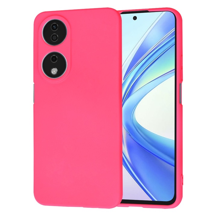 Husa Protectie pentru Honor X7b/X7b 5G/90 SMART, Cipsir Urban, SoftFlex, Q58, Panza, Hot Powder Pink