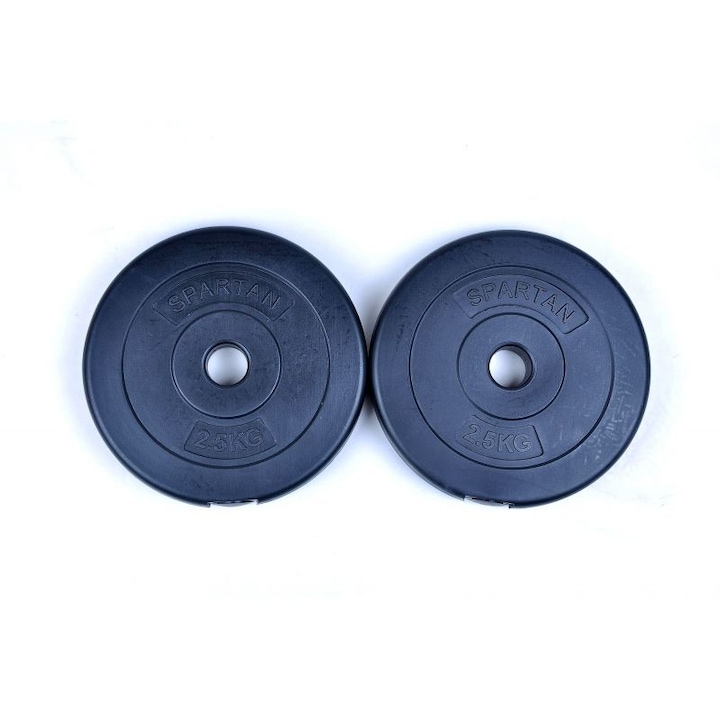 Pereche 2 discuri pentru bara de greutati cu diametrul de 30 mm, greutate 2x2.5kg