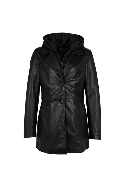 GWAurela M. Fekete Mauritius női hosszú bőrdzseki